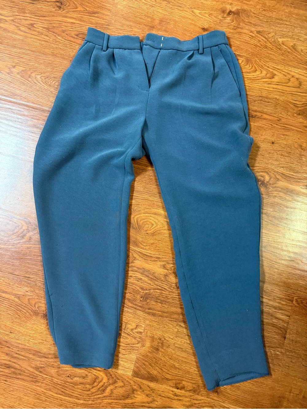 Express Teal High-Rise Tapered Pants